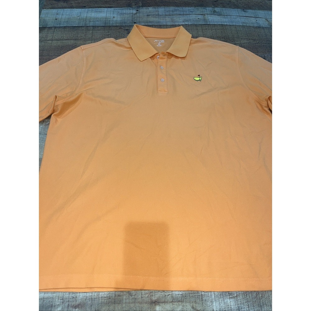 Men's Masters Tech Orange Polo Short Sleeve Sz XXL (2897)